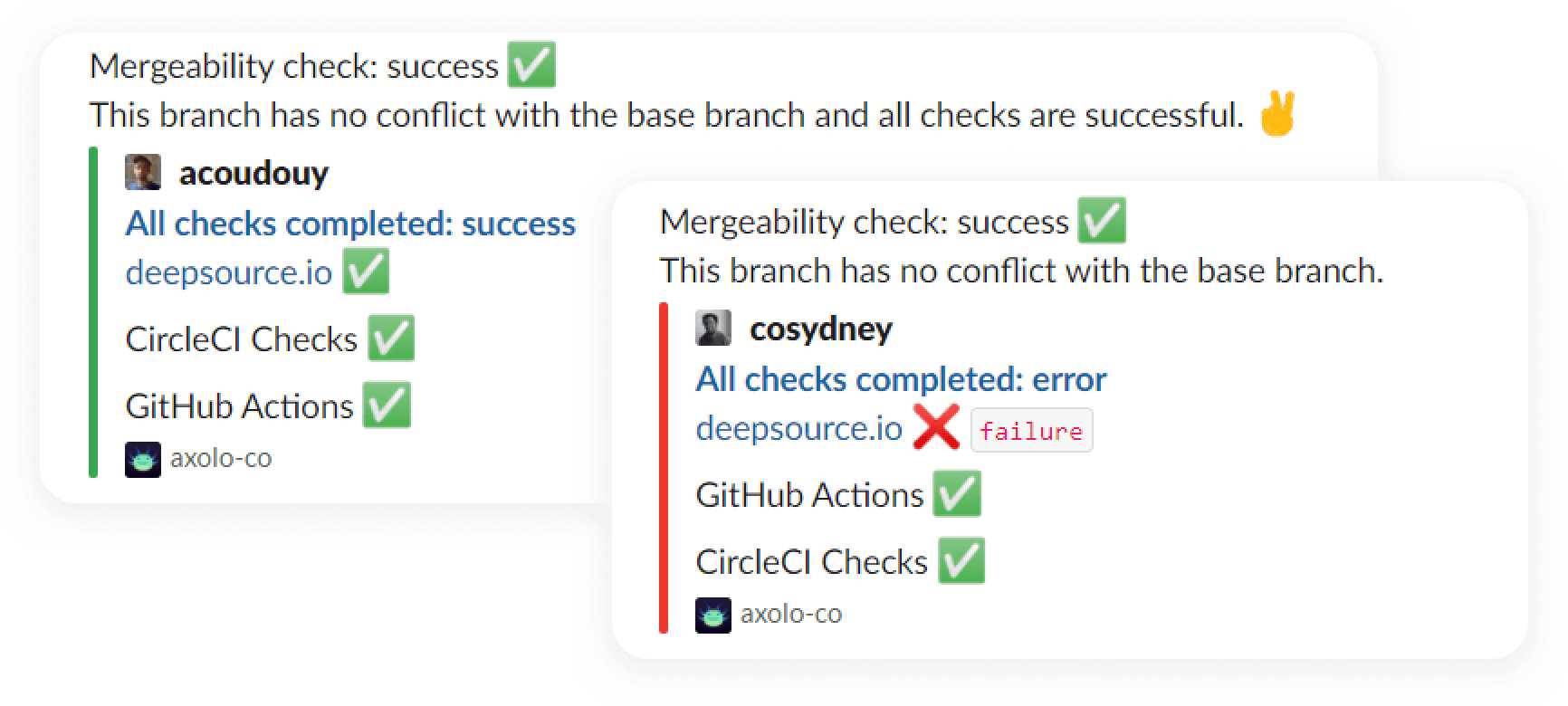 team channel notification Axolo