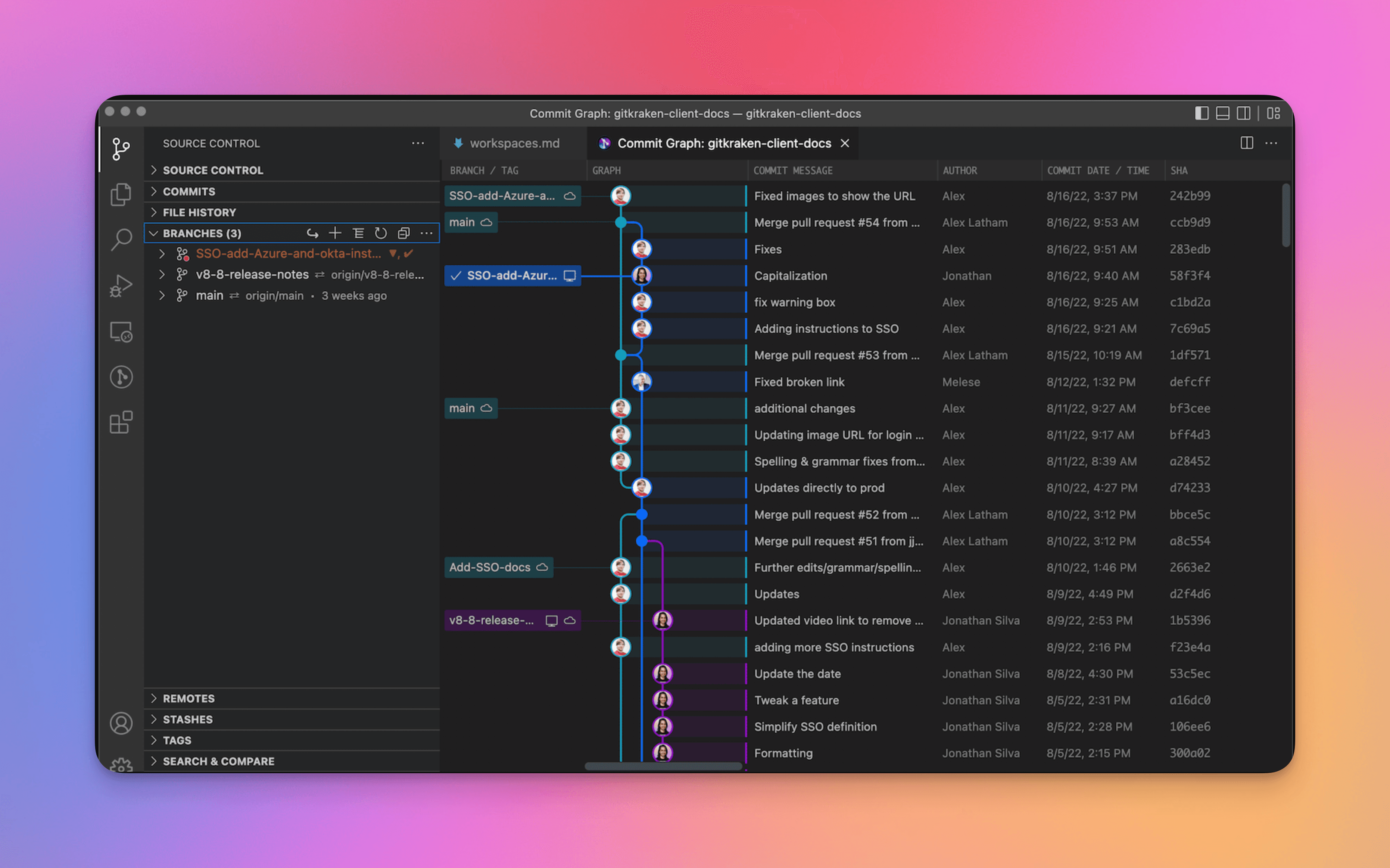 Commit graph