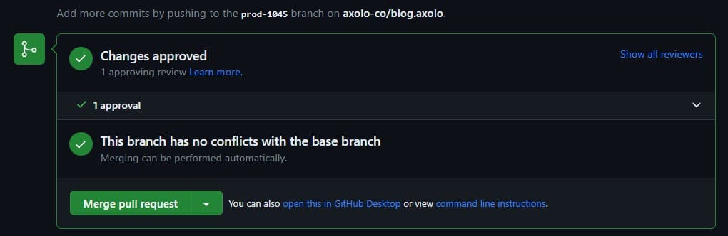 How to approve a pull requests