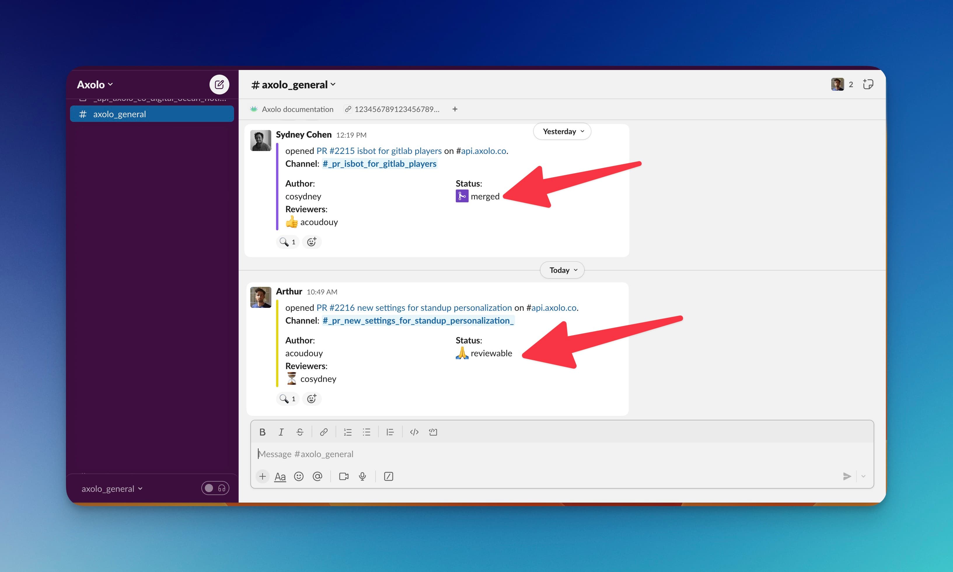 notifications status
