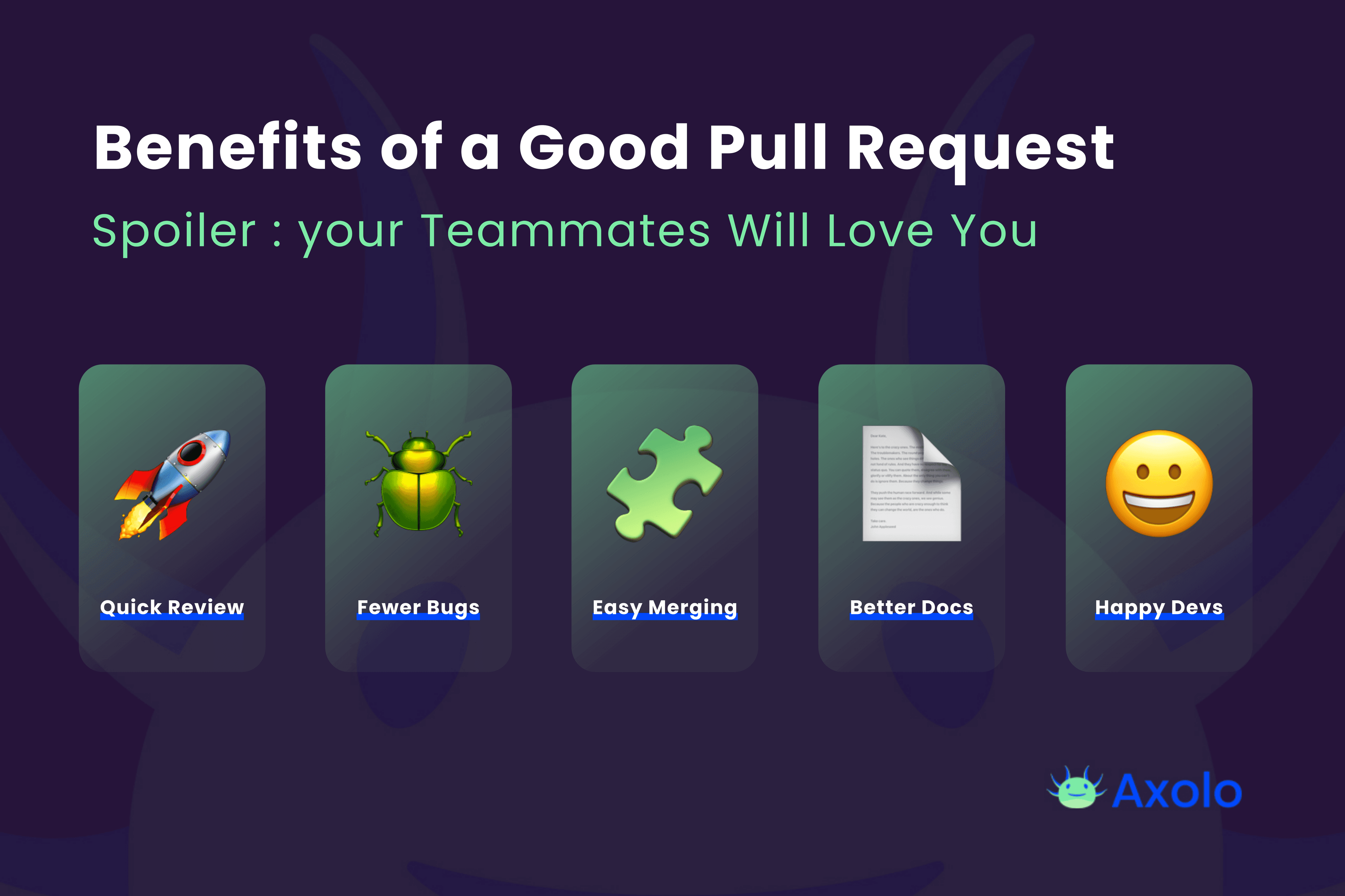 benefits of a good pull request